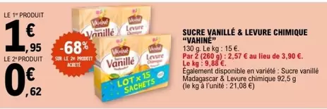 Vahiné - Sucre Vanillé & Levure Chimique offre à 1,95€ sur E.Leclerc