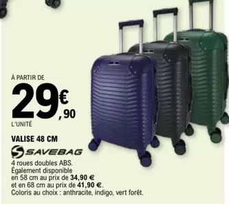 Savebag - Valise 48 Cm offre à 29,9€ sur E.Leclerc