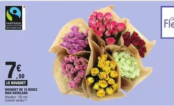 Fairtrade - Bouquet De 15 Roses Max Havelaar offre à 7,5€ sur E.Leclerc