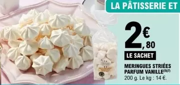 Meringues Striées Parfum Vanille offre à 2,8€ sur E.Leclerc