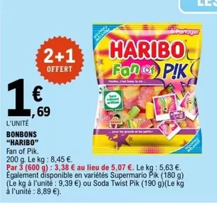 Haribo - Bonbons offre à 1,69€ sur E.Leclerc