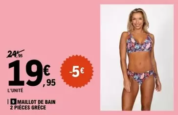 Maillot De Bain 2 Pièces Grèce offre à 19,95€ sur E.Leclerc
