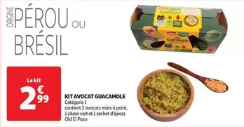 Paso - Kit Avocat Guacamole offre à 2,99€ sur Auchan Hypermarché