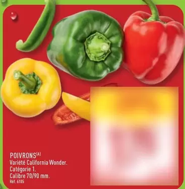 Poivrons offre sur Aldi