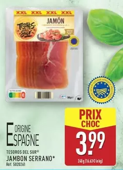 Jamon Serrano offre à 3,99€ sur Aldi