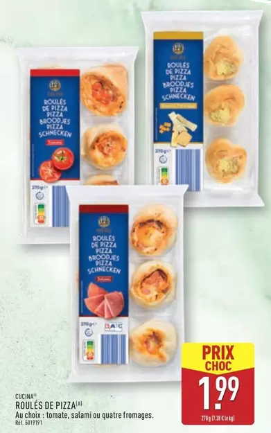 Roulés De Pizza offre à 1,99€ sur Aldi