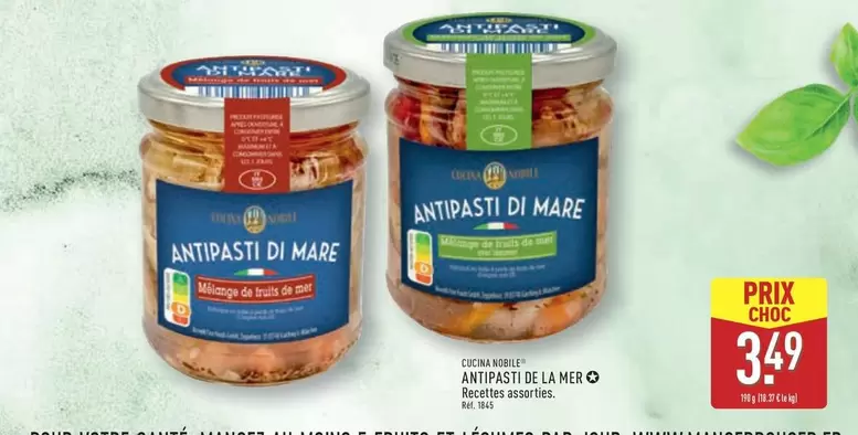 Cucina Nobile - Antipasti De La Mer O offre à 3,49€ sur Aldi