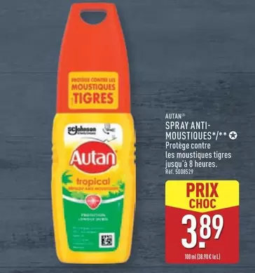 Autan - Spray Anti-Moustiques offre à 3,89€ sur Aldi