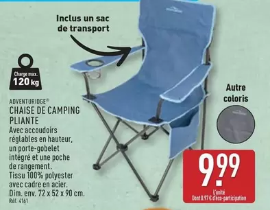 Dim - Chaise De Camping Pliante offre à 9,99€ sur Aldi