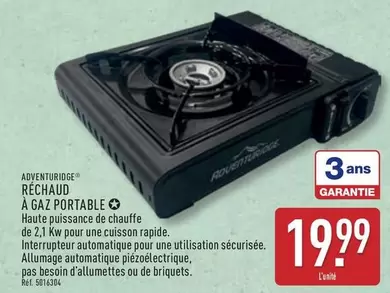 Réchaud A Gaz Portable offre à 19,99€ sur Aldi