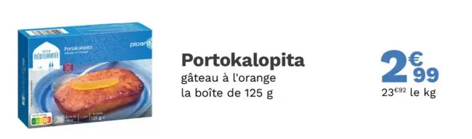 Portokalopita offre à 2,99€ sur Picard