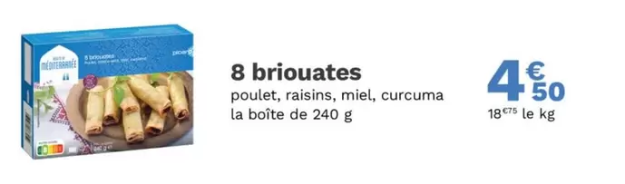 Briquates offre à 4,5€ sur Picard
