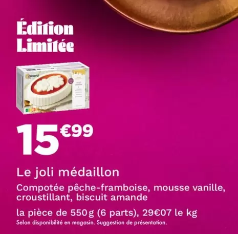 Le Joli Médaillon offre à 15,99€ sur Picard