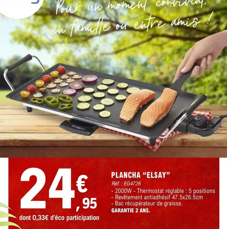 Elsay - Plancha offre à 24,95€ sur E.Leclerc