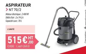 Kärcher - Aspirateur NT 70/2 offre à 515€ sur Loxam