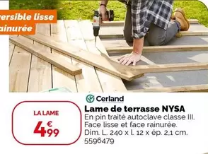 Cerland - Lame De Terrasse Nysa offre à 4,99€ sur Weldom