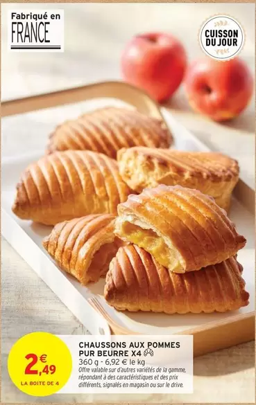 Signal - Chaussons Aux Pommes Pur Beurre offre à 2,49€ sur Intermarché Hyper