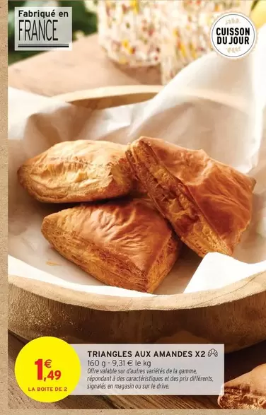 Signal - Triangles Aux Amandes X2 offre à 1,49€ sur Intermarché Hyper