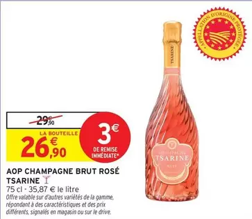 Brut - Aop Champagne  Rosé offre à 26,9€ sur Intermarché Hyper