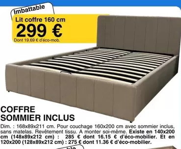 Dim - Coffre Sommier Inclus offre à 299€ sur KREABEL