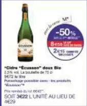 Cidre offre à 4,29€ sur Monoprix