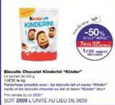 Kinder - Biscuits Chocolat ini offre à 2,69€ sur Monoprix