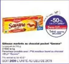 Pocket - Marbrée Au Chocolat offre à 2,79€ sur Monoprix