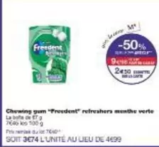 Freedent - Chewing Gum "Presdent" offre à 4,99€ sur Monoprix