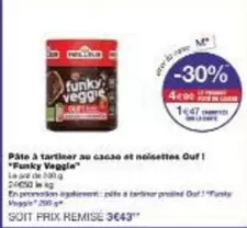 Pâte À Tartiner Ou Funky Veggie offre à 1€ sur Monoprix