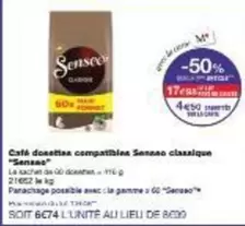 Senseo - Café Dosettes Compatibles offre sur Monoprix