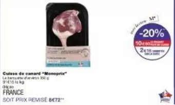 Canard - Guisse De Cesmard offre sur Monoprix