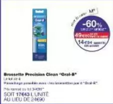 Oral-B - Brossette Precision Clean offre sur Monoprix