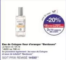 Eau De Cologne Fleur D'oranger offre à 10,71€ sur Monoprix
