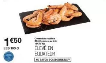 Crevettes Cuites offre à 1,5€ sur Monoprix