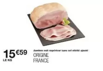Jambon Cuit Supérieur Sans Sol Nitrite Ajovec offre à 15,59€ sur Monoprix