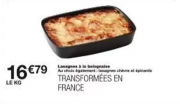 Lasagnes À La Balogable Au Choc offre à 16,79€ sur Monoprix
