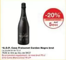 Freixenet - A.o.p. Cava  Cordon Negro Brut offre à 5,44€ sur Monoprix