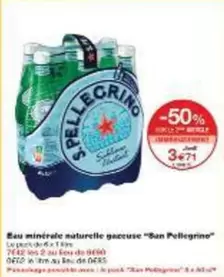 San Pellegrino - Eau Minérale Naturelle Gazeuse offre à 3,71€ sur Monoprix