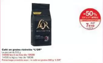 L'Or - Cafe En Gravlana Ristrette offre à 7,49€ sur Monoprix
