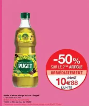 Puget - Huile D'olive Vierge Extra offre à 10,88€ sur Monoprix