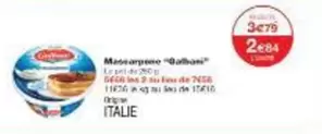 Mascarpone offre à 2,84€ sur Monoprix