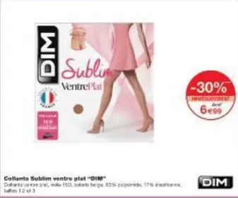Dim - Collants Sublim Ventre Plat offre sur Monoprix