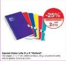 Oxford - Garnet Color Lite 5 X 5 offre à 2,1€ sur Monoprix