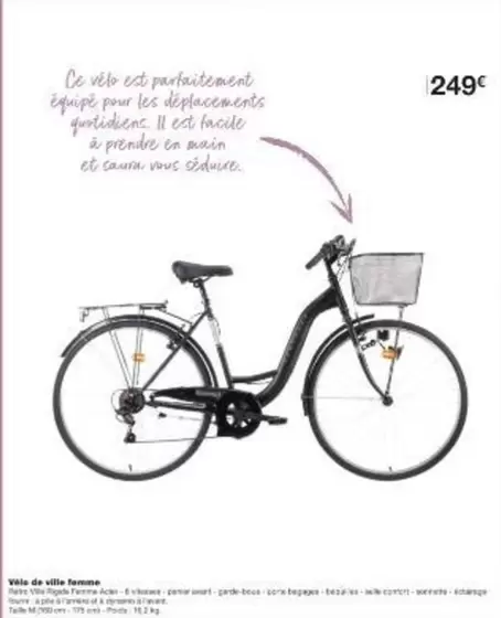 Facile - Vélo De Ville Vermelle offre à 249€ sur Monoprix