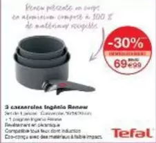 Tefal - 2 Cassaraine Ingheria Renew offre à 69,99€ sur Monoprix