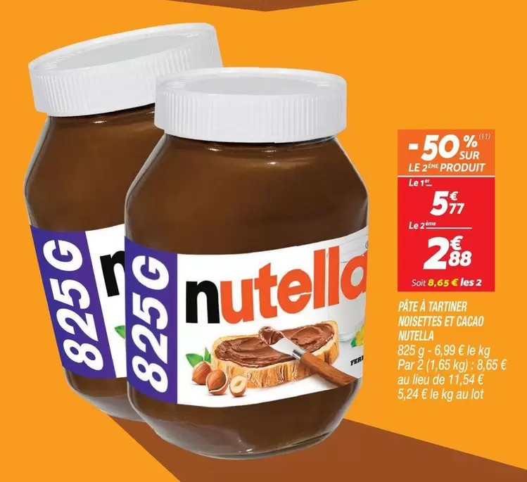 Nutella - Pâte À Tharmiers Noisettes Et Chand Nevilla offre à 5,77€ sur Netto