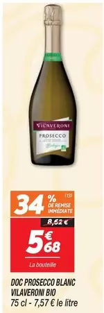Vilaveroni - DOC Prosecco Blanc Bio offre à 5,68€ sur Netto