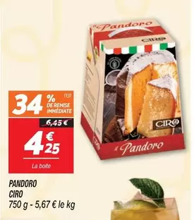 Ciro - Pandoro offre à 4,25€ sur Netto