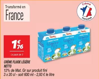 Netto - Crème Fluide Légère offre à 1,76€ sur Netto