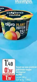 Alpro - Yaourt Au Soia Protéiné Goût Fruits Rouges Ou Tropical offre à 1,49€ sur G20